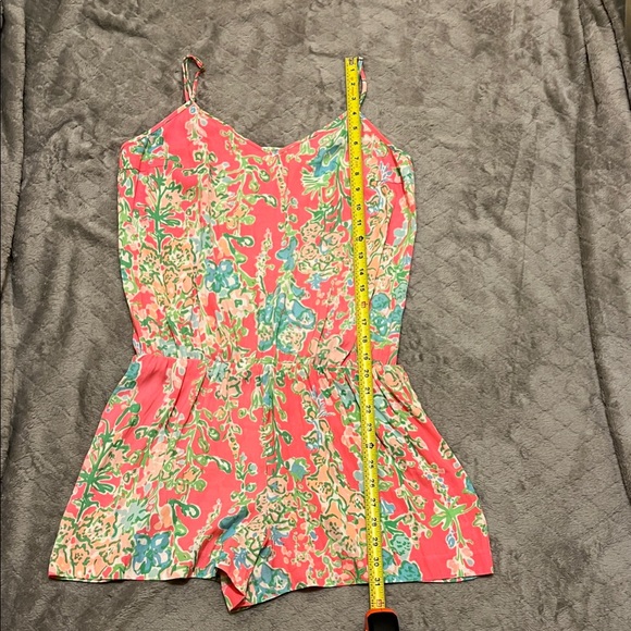 Lilly Pulitzer Pink and Green Floral Romper - Picture 5 of 6